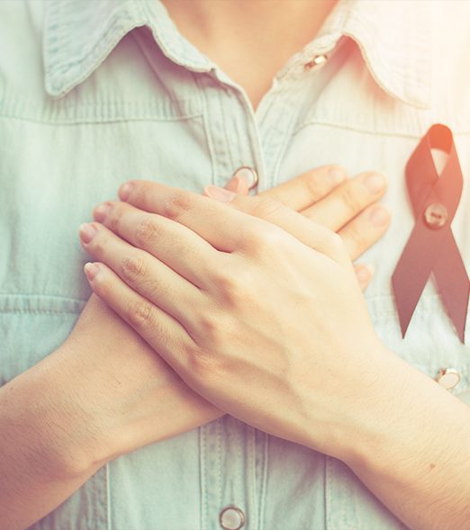 Hands crossed in prayer and faith
