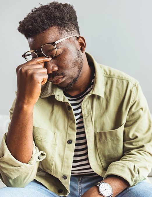 A person processing painful relationship patterns
